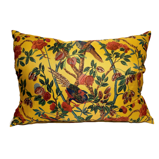 The Emperor's Pheasant Pillow Case - Silk Satin Twill