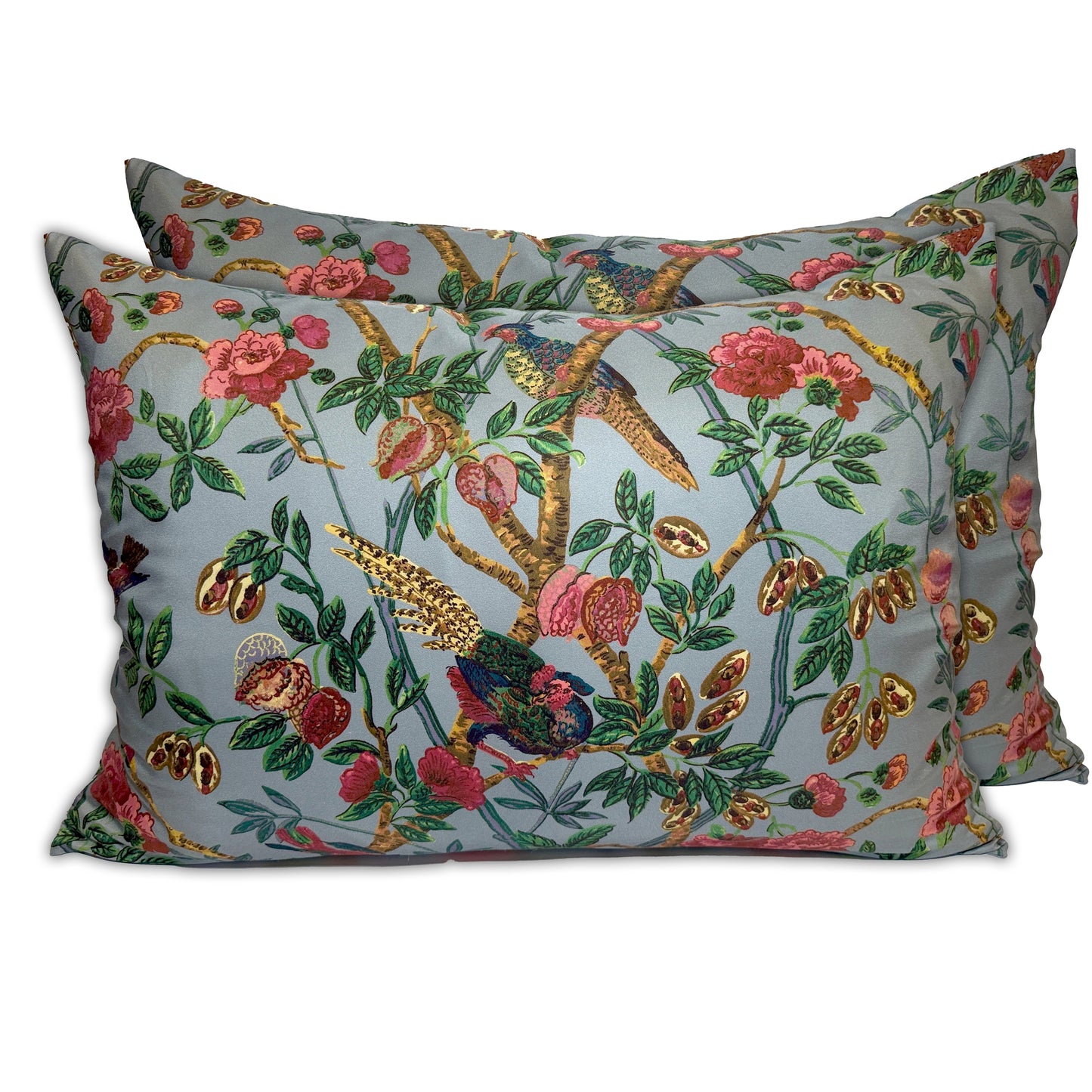 The Emperor's Pheasant Pillow Case - Silk Satin Twill