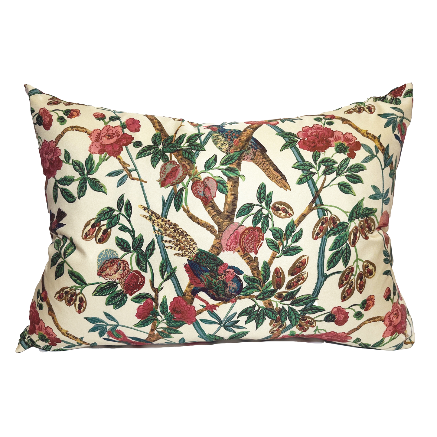 The Emperor's Pheasant Pillow Case - Silk Satin Twill