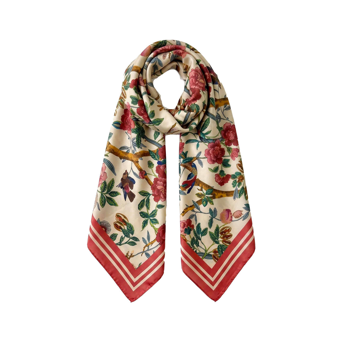 The Emperor's Pheasant Large Cotton Sateen Scarf