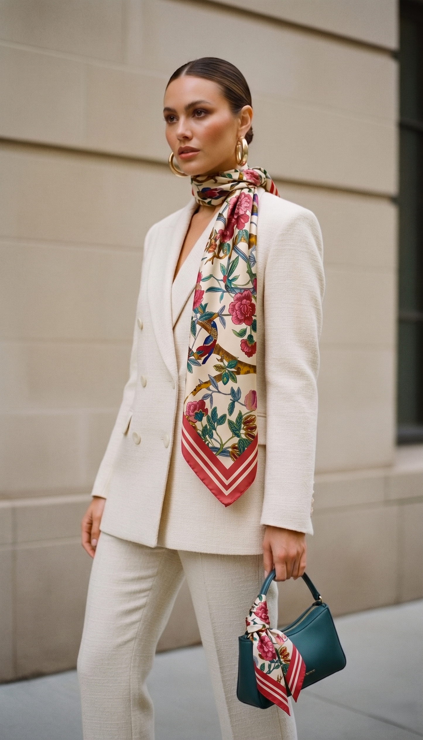 The Emperor's Pheasant Large Cotton Sateen Scarf
